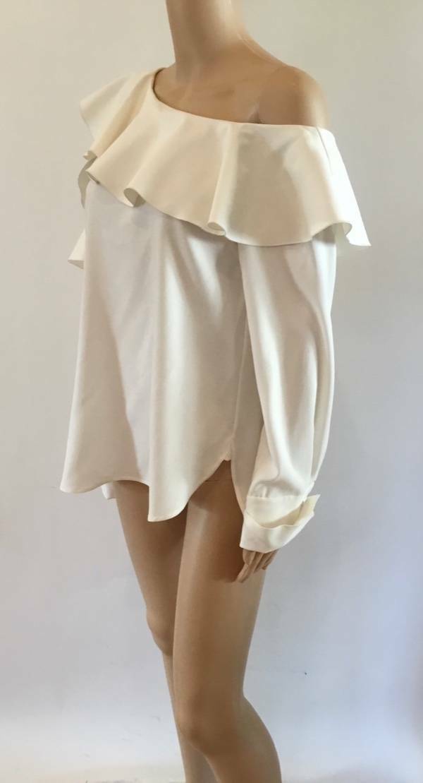 OSCAR DE LA RENTA OFF THE SHOULDER CUTOUT BLOUSE SZ 14 MSRP: $1580