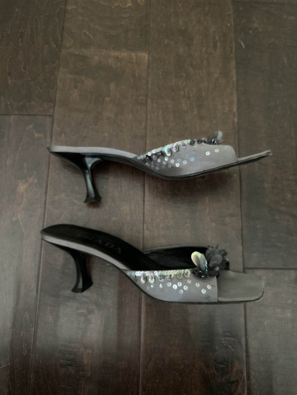 Prada Sequin Paillette Embellished Heels