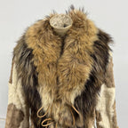 Vintage Y2K Rabbit and Raccoon "Penny Lane" Afghan Fur Coat
