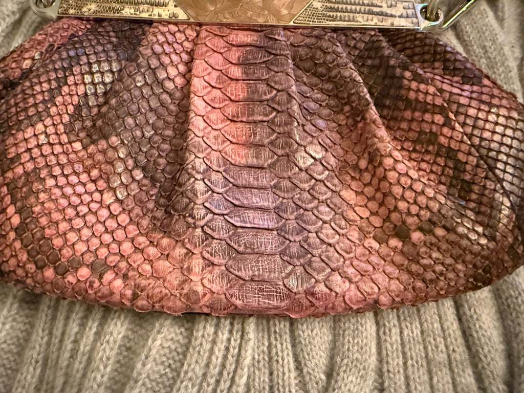 Vintage Prada Python with Lizard Handle and accents handbag