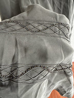Jones New York Olive Green Beaded Silk Top and Skirt Set Size 6