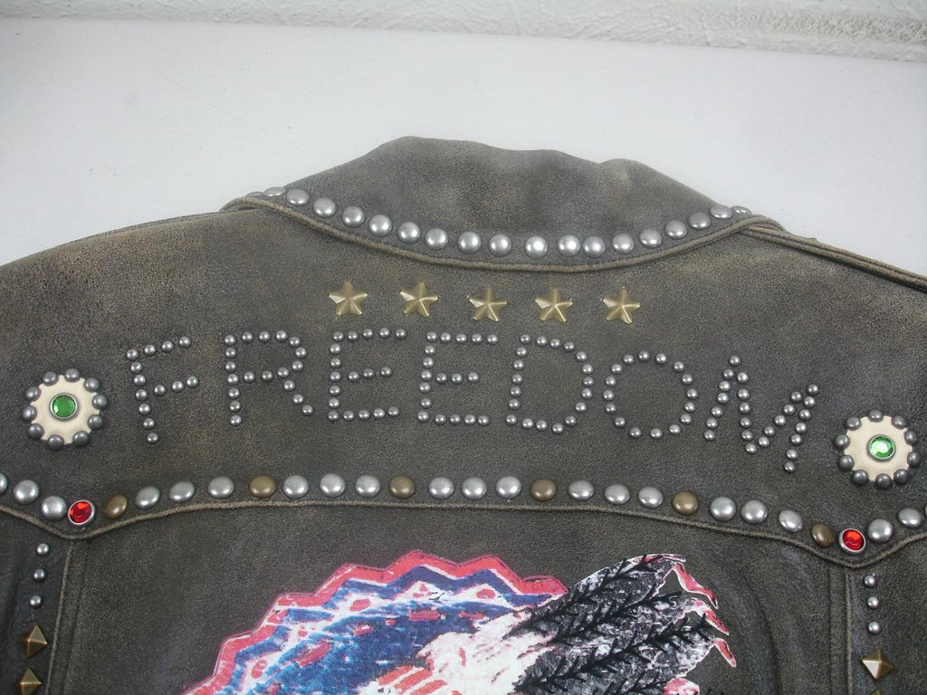 Double D Super Chief Biker Jacket Brown Leather Large