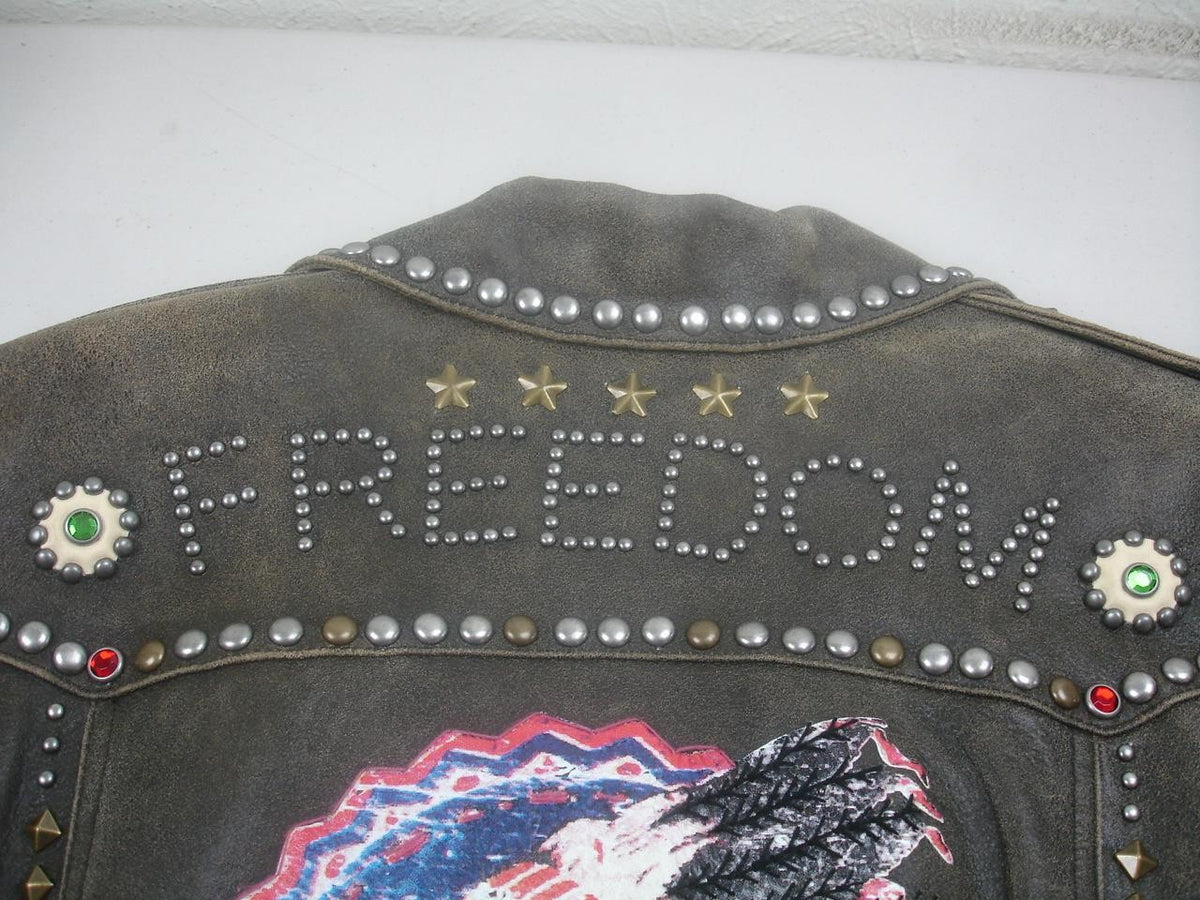 Double D Super Chief Biker Jacket Brown Leather Large