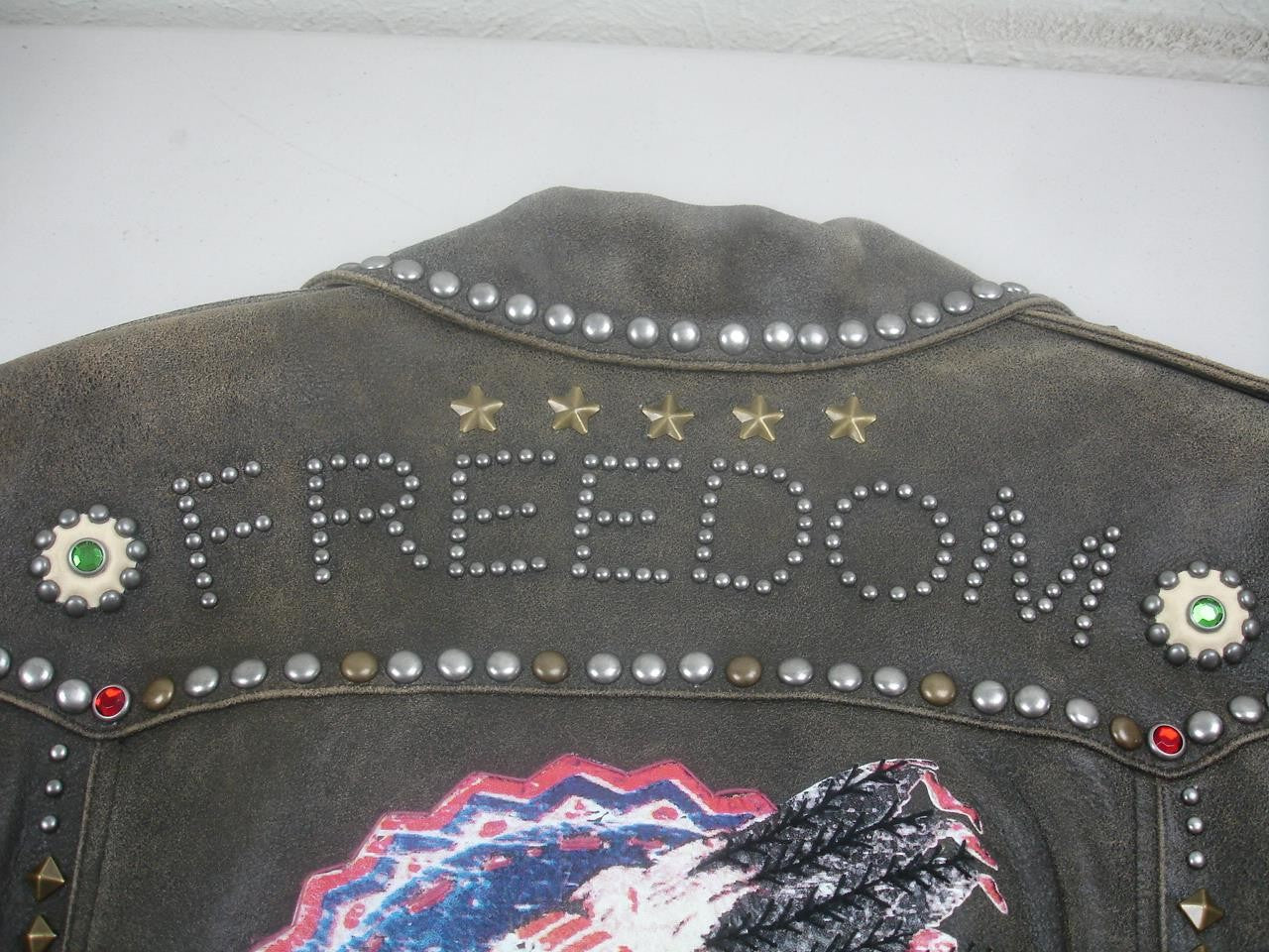 Double D Super Chief Biker Jacket Brown Leather Large