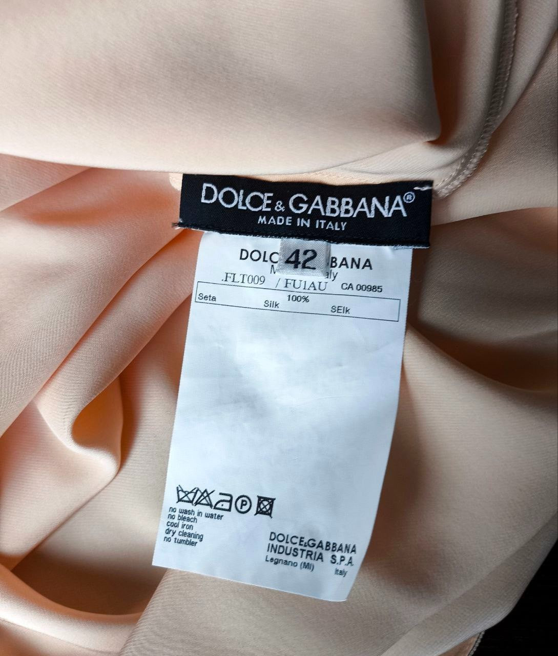 Vestido de cetim vintage autêntico Dolce & Gabbana com acabamento em renda 42IT-