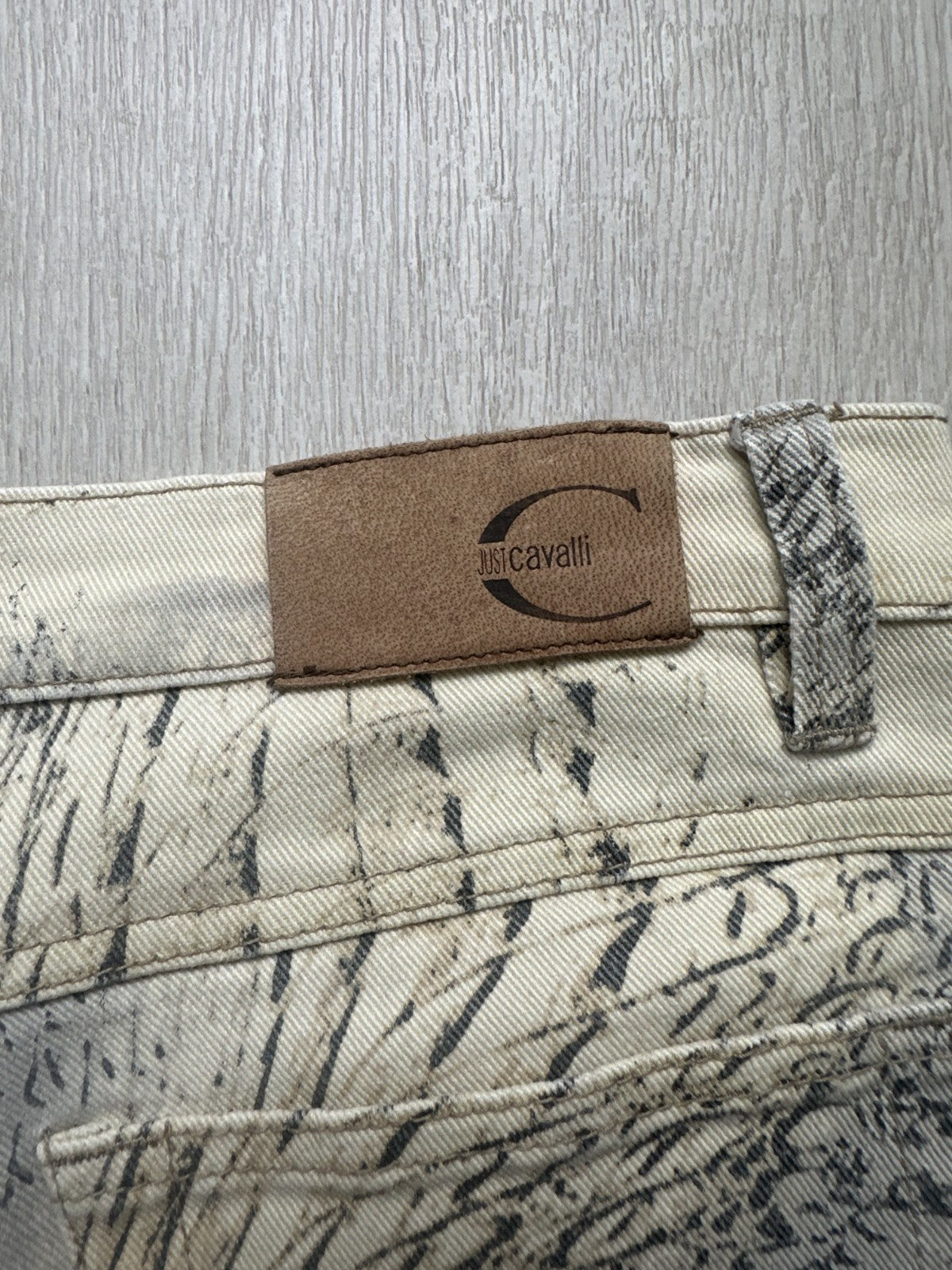 Rare Vintage Roberto Cavalli Crocodile Print Sand Pants