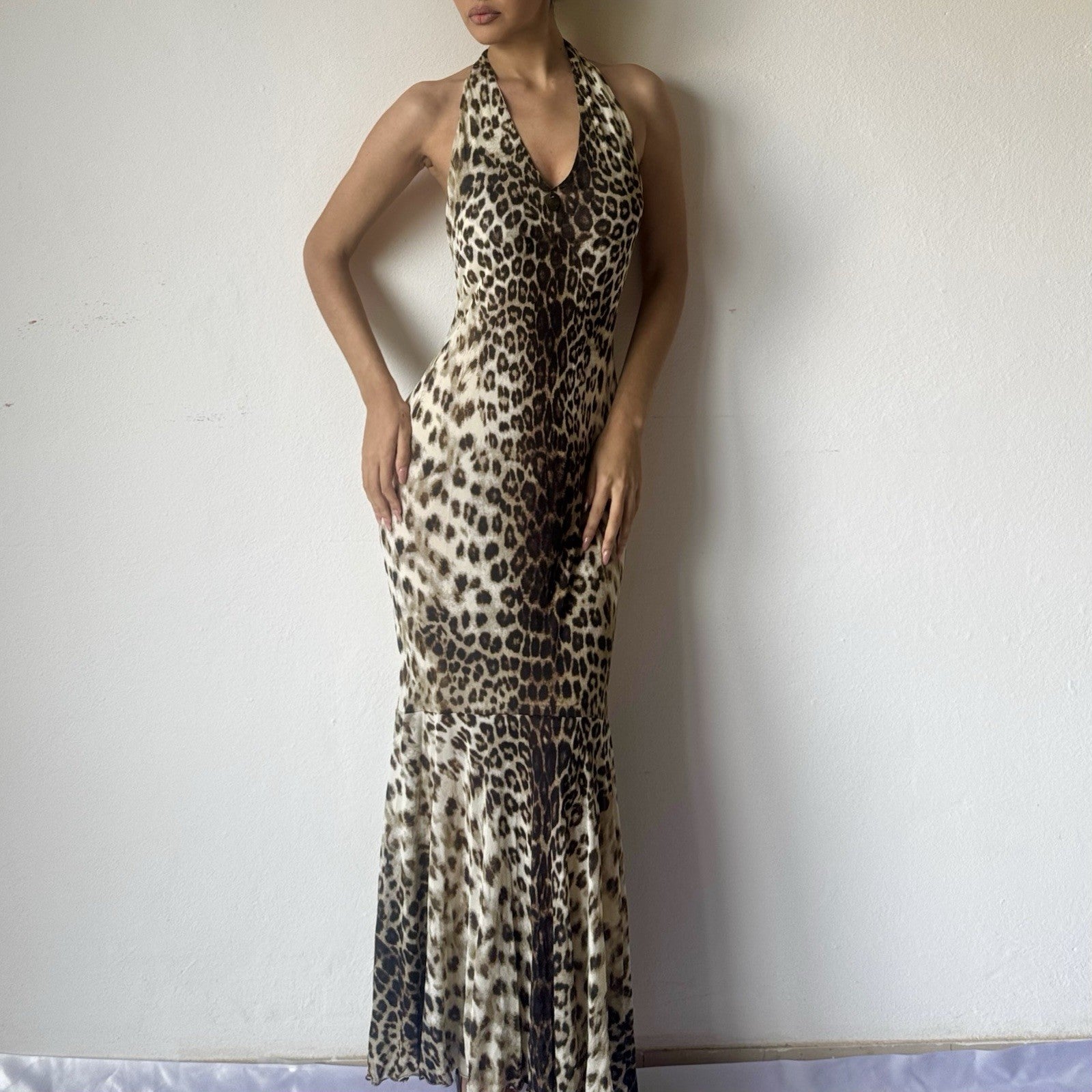 RARE!!! ROBERTO CAVALLI CLASS CAVALLI LEOPARD DRESS FROM 2000’s-