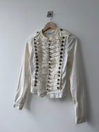 Plein Sud White Denim Napoleon Jacket Size XS