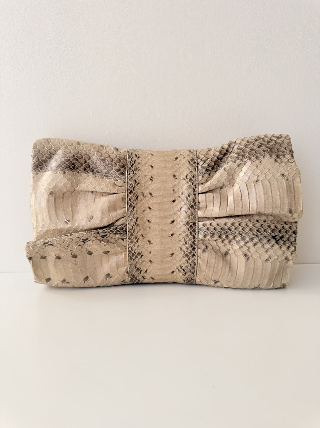 Vintage Furla Exotic Leather Snakeskin Clutch – Made in Italy