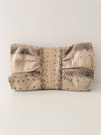 Vintage Furla Exotic Leather Snakeskin Clutch – Made in Italy