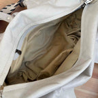 Chloe Silverado White Leather Bag Vintage Early 2000s Large Satchel Tote