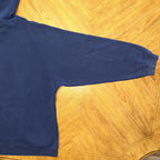 Vintage Adidas Hoodie Sz Large Center Logo Spellout Navy Embroidered Distressed