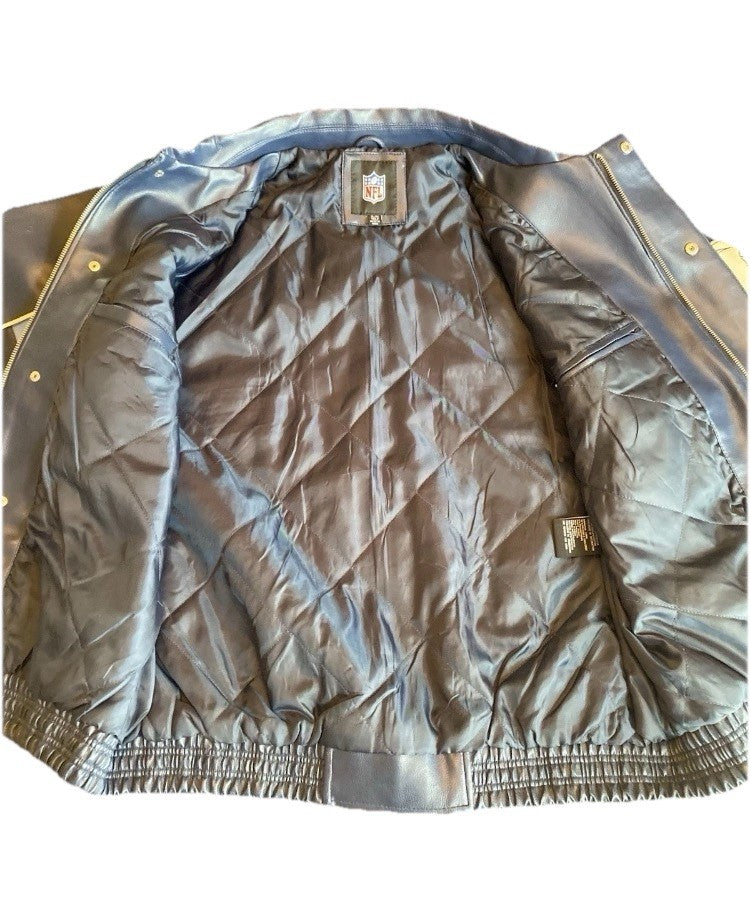Vintage San Diego Chargers Faux Leather Jacket Large