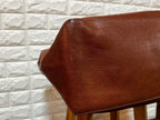 Polo Ralph Lauren Vintage Big Pony Embossed Leather Tote Bag Brown Large