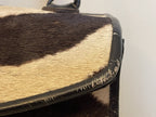 Vtg Calf Hair ZEBRA Print Nordstrom  1950s-60's HandBag Leather Black White Nice