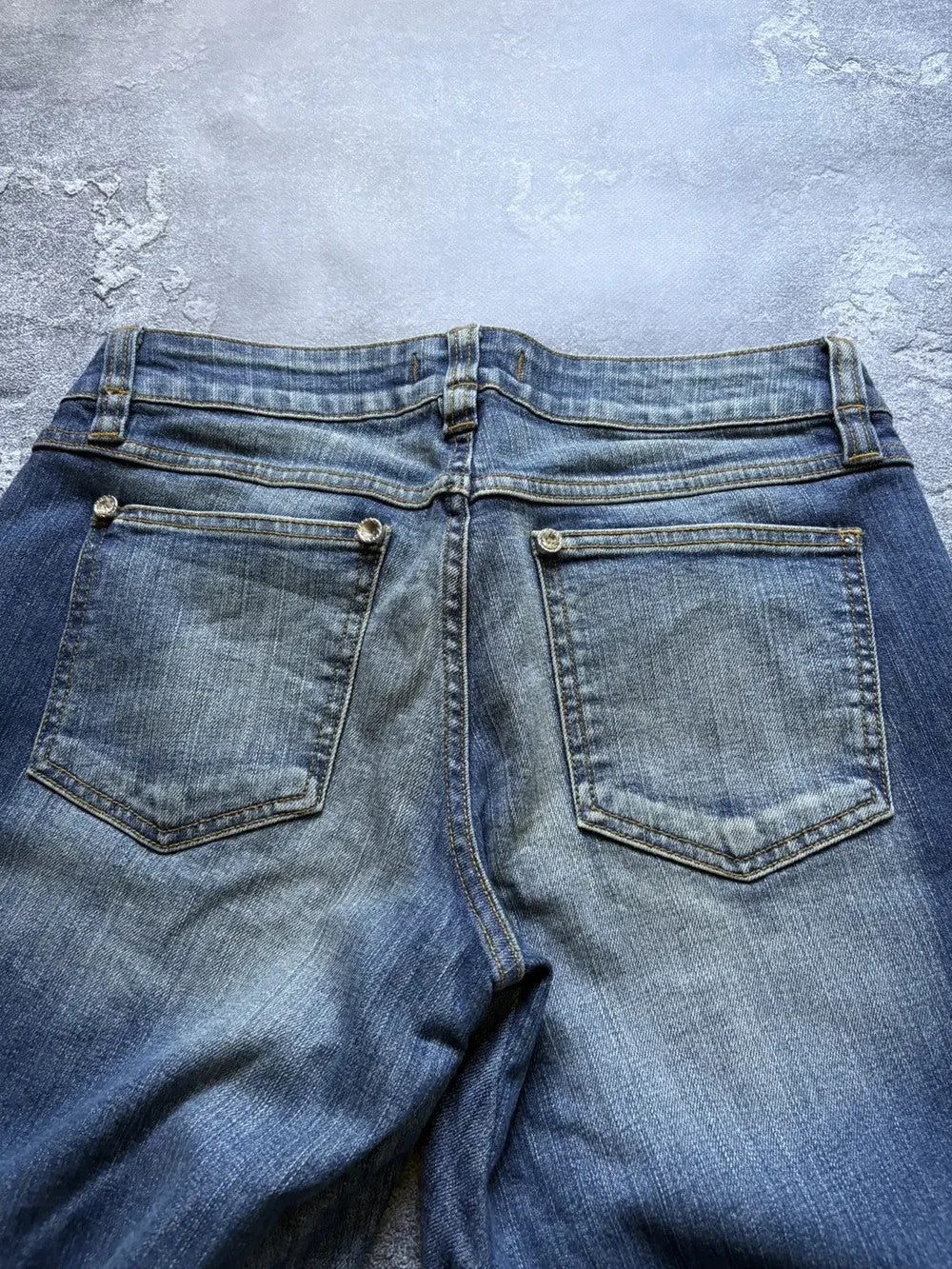 Vintage 00s Dolce&Gabbana Y2K Mega Flared Jeans Rare Womens Size 30 42