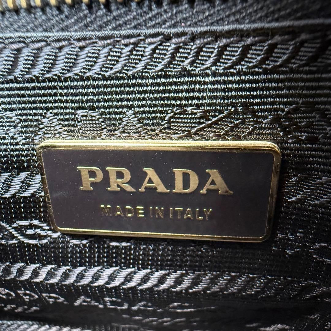 PRADA Y2K Shoulder Hand Hobo Bag Brown Suede Leather Women's Authentic Used