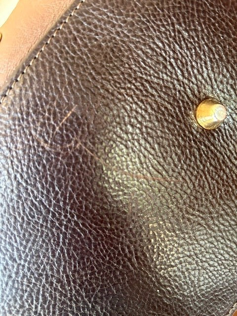 Be&D Studded Garbo Handbag Brown Lambskin