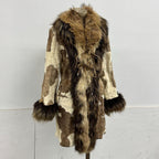 Vintage Y2K Rabbit and Raccoon "Penny Lane" Afghan Fur Coat