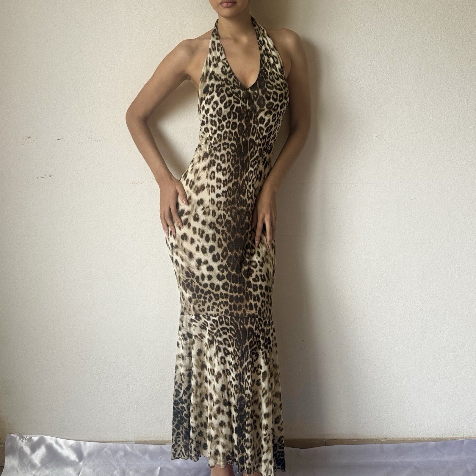 RARE!!! ROBERTO CAVALLI CLASS CAVALLI LEOPARD DRESS FROM 2000’s-