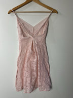 Victorias Secret Lace Chemise Pink Lingerie Slip Dress Babydoll Sheer Coquette M