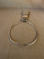 VTG Artisan Studio Modernist Sterling Silver 925 Moonstone Choker Necklace