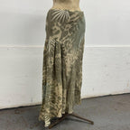 Vintage Y2K Multiples Créateur Asymmetric Silk Maxi Skirt