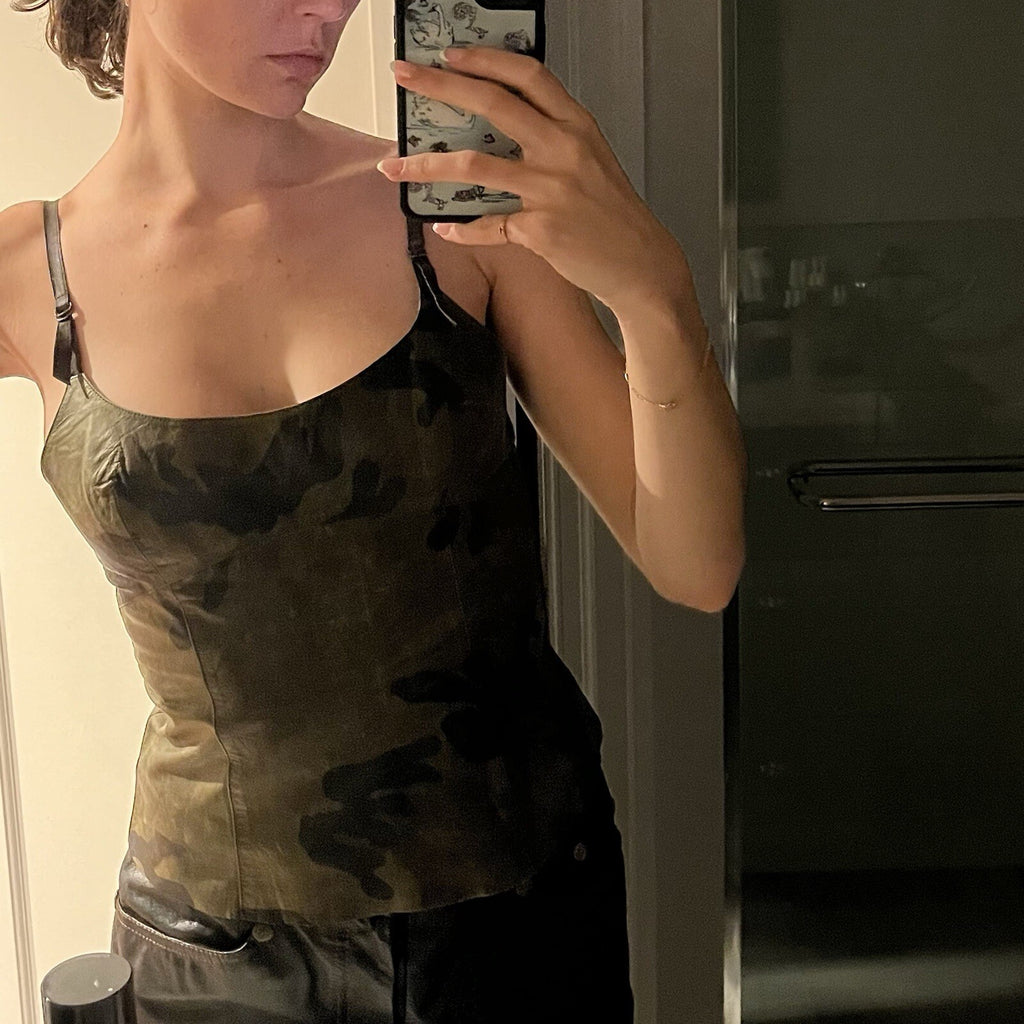 Plein Sud Genuine Leather Tank Top Size 38