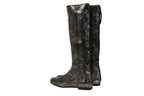 Giuseppe Zanotti Knee High Boots US6.5 EU36.5 SIlver Metallic Croc Embossed