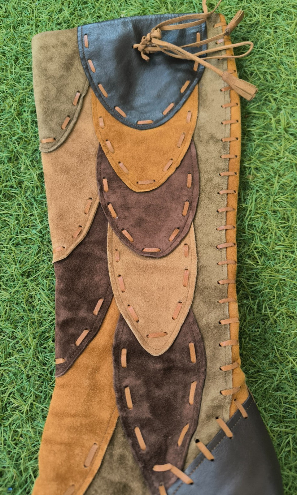 Roberto Cavalli Y2K Leather & Suede Patchwork Boots Size 39.5