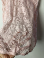 Victorias Secret Lace Chemise Pink Lingerie Slip Dress Babydoll Sheer Coquette M
