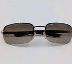 Vintage Burberry B8926/S Rimless Sunglasses Brown Gradient Gold Safilo W/ Case