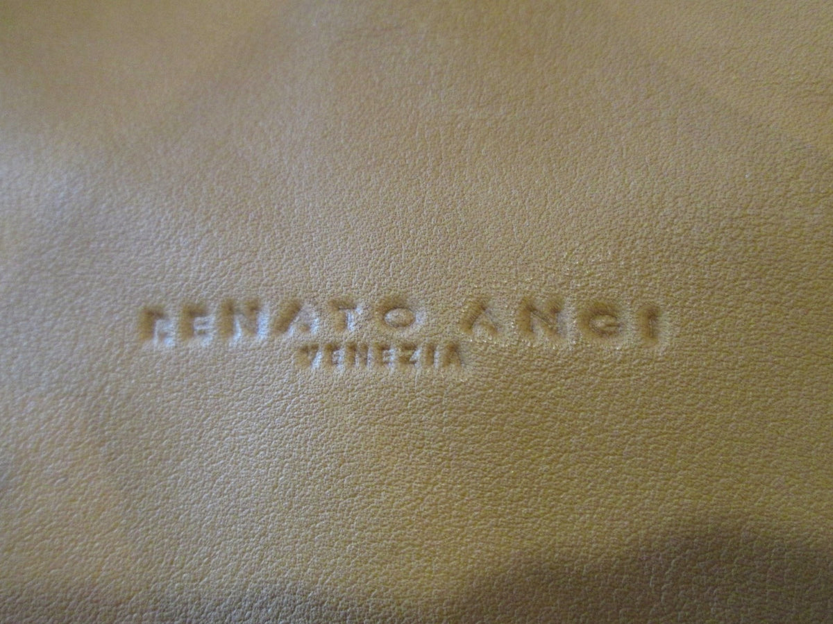 Renato Angi Venezia Genuine Leather Bag with Fox Fur Trim