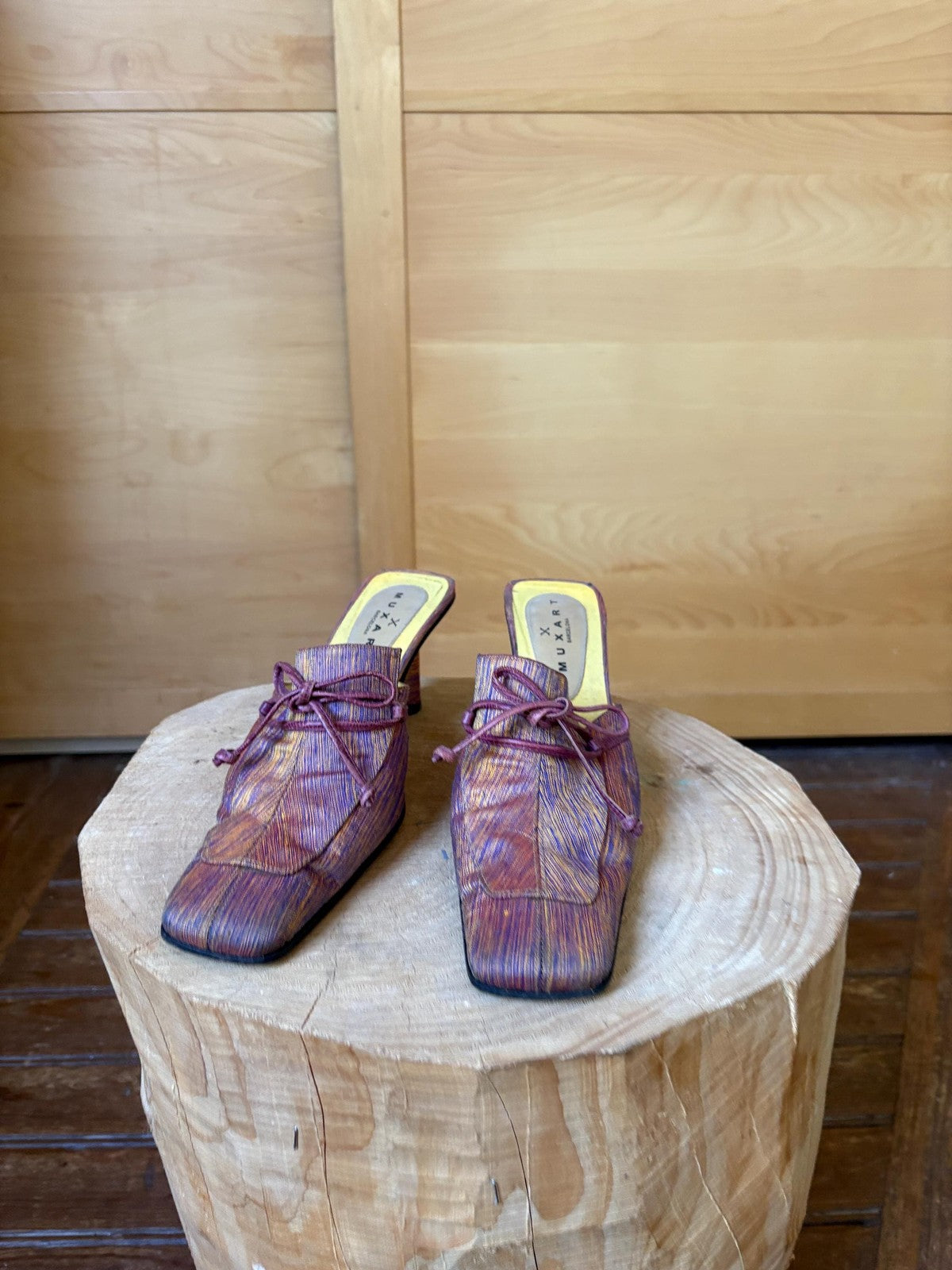 Muxart Barcelona Leather Mule Heels Y2K