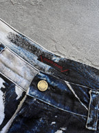 Vintage 2000's Roberto Cavalli Abstract Psychedelic Print Jeans Pants sz XL