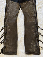 RRL Double RL Ralph Lauren New Studded Suede Denim Jeans Western 34