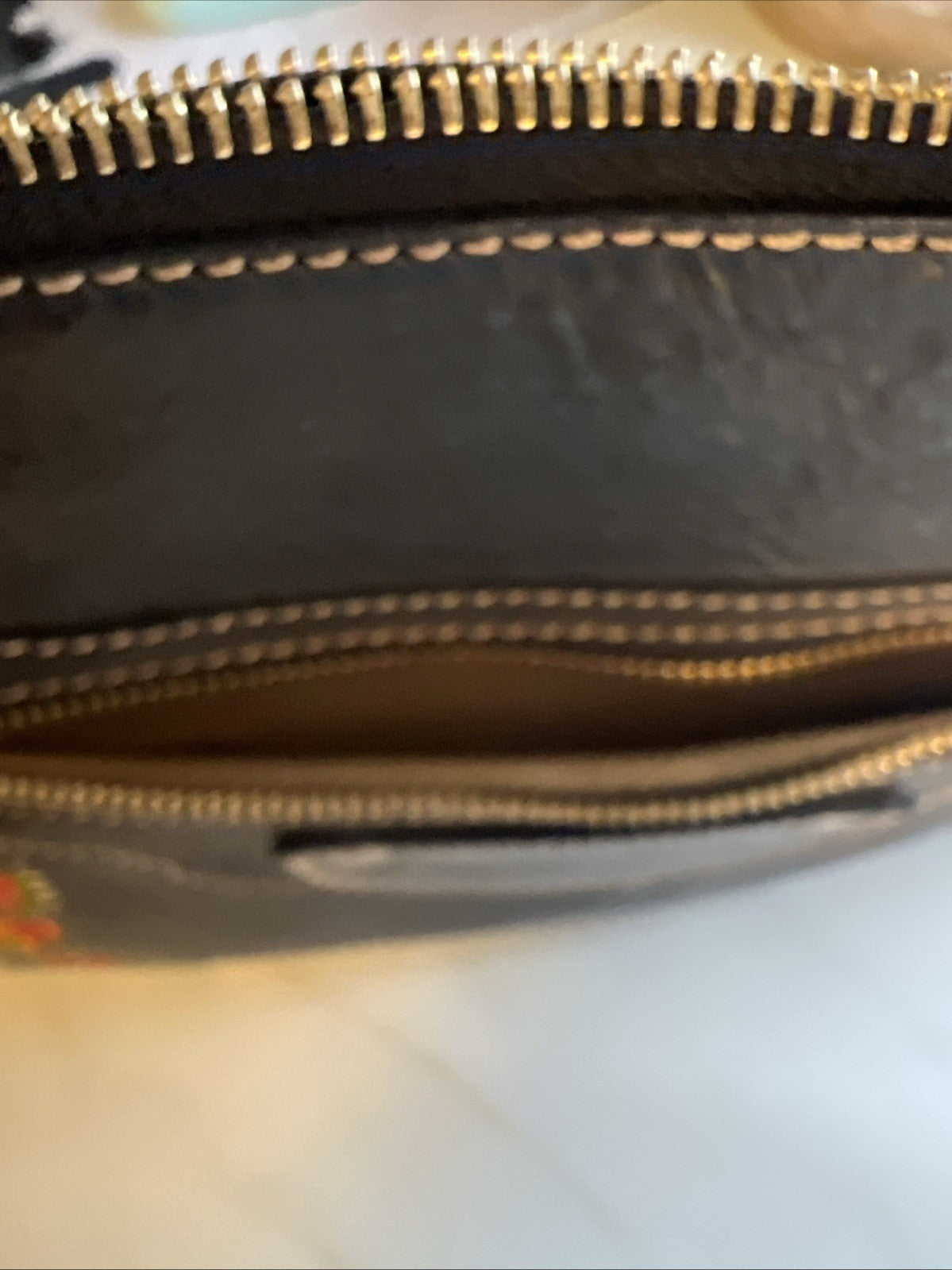 Francesco Biasia Black Leather Embroidered Handbag Shoulder Hobo Boho