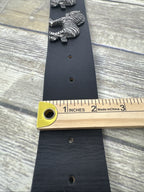 Vintage Cest Vrai Zebra Fashion Belt Size 28 Black Leather Safari