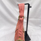 Vintage Coach Y2K Demi Soho Flap Shoulder Bag Suede 8A18 Salmon Pink Pre-Owned