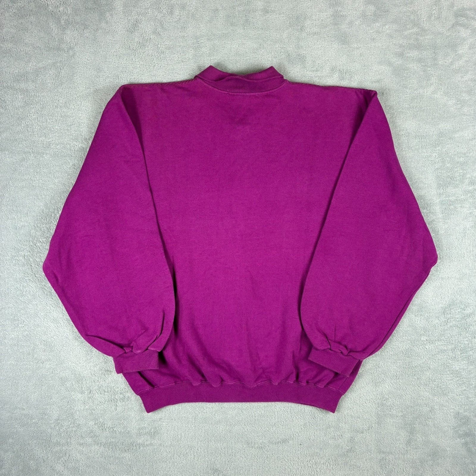 Missoni 1980s Purple Spellout Logo Button Up Jumper Size 42