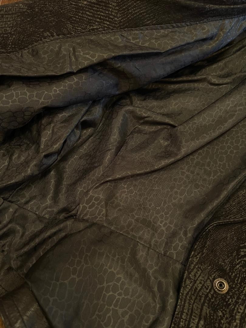 Global Identity GIII Vintage Leather Jacket, Puff shoulders, fitted waist SZ M