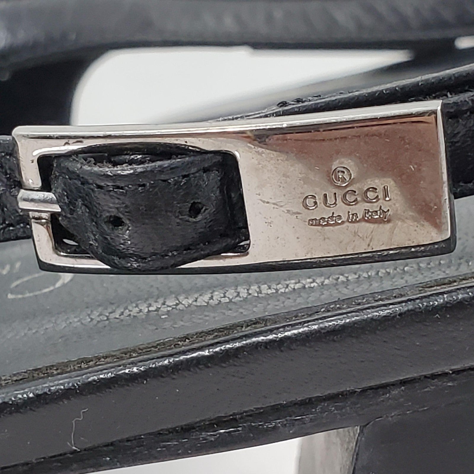 Gucci 1990s Black Leather Slingback Sandals Size 8.5