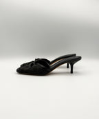 Gucci Black Canvas GG Monogram Kitten Heels with Braid Accent Size EU 35.5