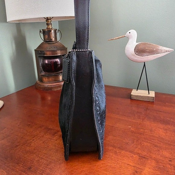 Coach West End Medium Hobo Black Haircalf Leather Shoulder Bag