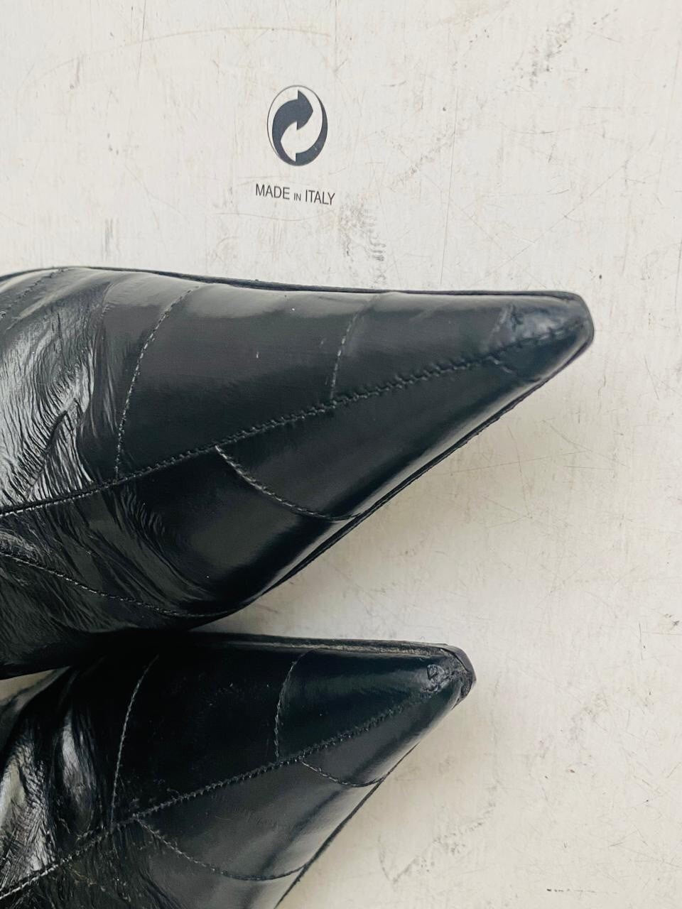 Gianmarco Lorenzi Women Boots  High Heels Eel leather Italian Boots Size 38