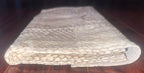 R&Y AUGOUSTI Python Snake Skin Leather Snap Wallet Clutch Ivory Brown Vintage