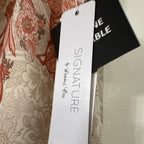 Signature by Robbie Bee Floral Ball Gown Midi Dress Size 8 Ivory Coral