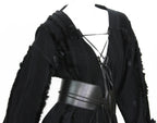 Tom Ford for Gucci F/W 2002 Collection Fox Trim Sweater with Leather Obi Belt 44