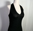 Vintage Cache Beaded Halter Maxi Dress