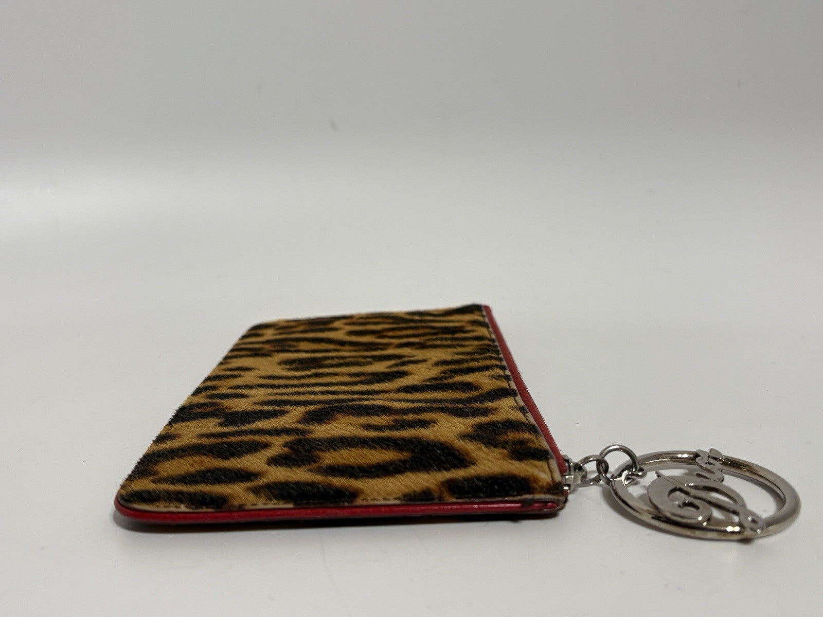 Vtg Christian Dior by John Galliano Leopard Print Pony Hair Clutch Bag
